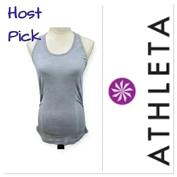 🔥 Host Pick 🔥Athleta light blue racer back Workout tank top size small - Picture 1 of 9